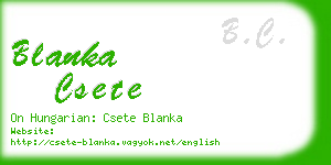 blanka csete business card
